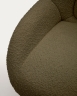 Celida Вращающееся кресло из темно-зеленой ткани букле и стали с черной отделкой