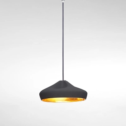 Подвесной светильник Pleat Box 36 LED черно-золотой