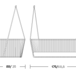 Веревочные 2-х местные качели Bitta 2 rope x 3,25 m + 4 Fixtures KS7000900