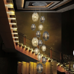 Подвесной светильник Ovila дымчатый/янтарный 13L