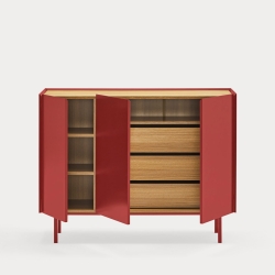 Сервант Arista 3D3Dr красный