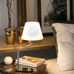 Настольная лампа Eterna хром/белый