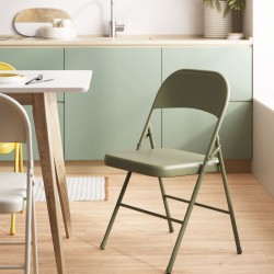 Складное кресло Aidana темно-зеленое металлическое