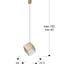 Подвесной светильник Priscila 1L золотой