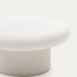 Журнальный столик Addaia из белого цемента Ø66