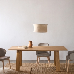 Arlen Раздвижной стол из массива дуба и шпона с отделкой ореха 200(250) 95 см