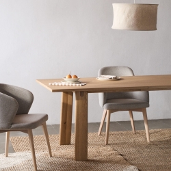 Arlen Раздвижной стол из массива дуба и шпона с отделкой ореха 200(250) 95 см