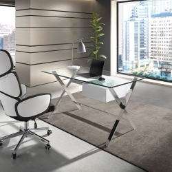 Письменный стол 3255/F2316AA со столешницей из закаленного стекла