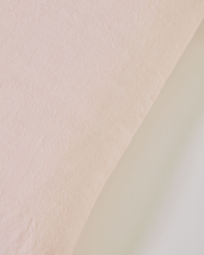 Розовый чехол для подушки из хлопка и льна Eirenne 45 x 45 см