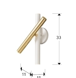 Настенный светильник Varas 3L золотой/белый