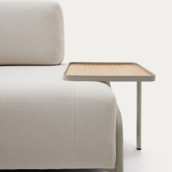 Compo Большой поднос из дубового шпона с натуральной отделкой и серого металла