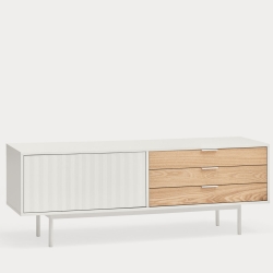 Тумба под ТВ 1D3Dr Sierra белая