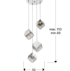 Подвесной светильник Priscila 4L хром