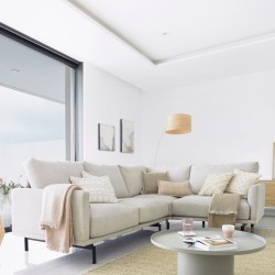 Galene 3-местный угловой диван бежевого цвета, 207 x 267 см