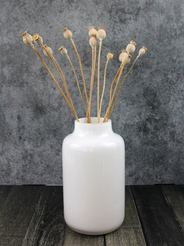 Ваза для цветов стеклянная белая Terra Design TDV574801