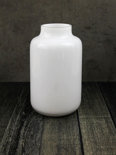 Ваза для цветов стеклянная белая Terra Design TDV574801