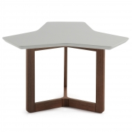 Кофейный столик Triangle 76 (грецкий орех/серый)