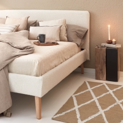 Чехол для подушки Emeli из 100% льна в черную полоску 30 x 50 см