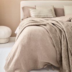 Чехол для подушки Emeli из 100% льна в черную полоску 30 x 50 см