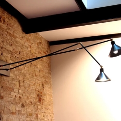 Регулируемая настенная лампа Factory W2 Doble black