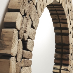 Зеркало Ellipse древесина