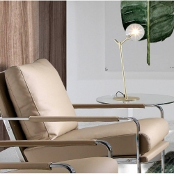 Настольная лампа Atom латунь