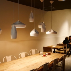 Подвесной светильник Pleat Box LED 47 серо-белый