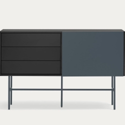 Сервант Nube 1D3Dr черный/антрацит