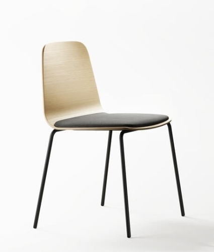 Стул Bisell деревянный на металлических ножках с мягким сиденьем