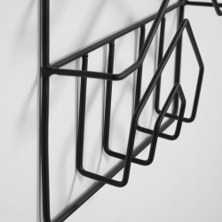 Журнальная стойка Yamine из черного металла 33 x 45 см