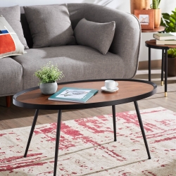 Журнальный столик Kamelia из шпона ореха