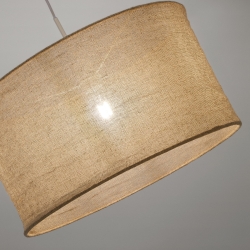 Подвесной светильник Mariela с абажуром из бежевого льна