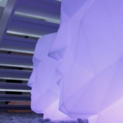 Кашпо Adan матовое светящееся LED RGBW Battery 70см