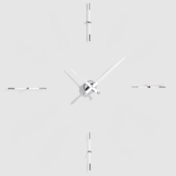 Часы Merlin 4 i WHITE, Nomon CHROME+WHITE, (хром+белый лак). D=110см