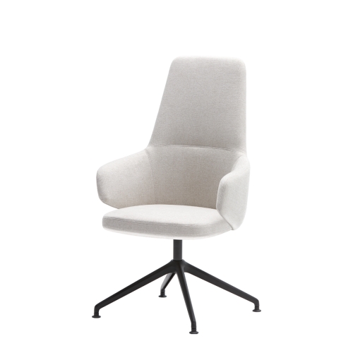 Кресло со средней спинкой BINAR EXECUTIVE (4-спицевое алюминиевое поворотное основание)