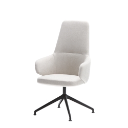 Кресло со средней спинкой BINAR EXECUTIVE (4-спицевое алюминиевое поворотное основание)