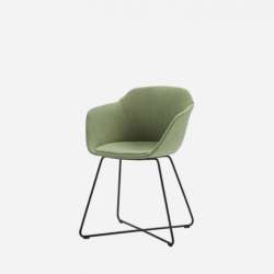 Кресло мягкое Taia с основанием из стальных стержней