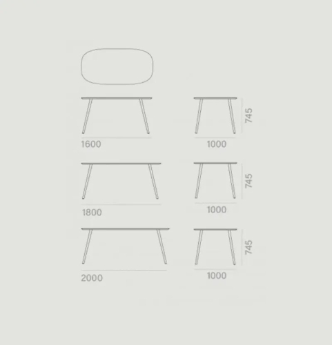Обеденный стол Gazelle овальный 160x100 Epoxi/HPL