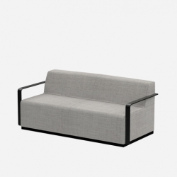 Диван Pau с металлическими подлокотниками 130 см