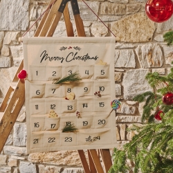 Uarda Гобелен-календарь из 100% белого хлопка с вышивкой