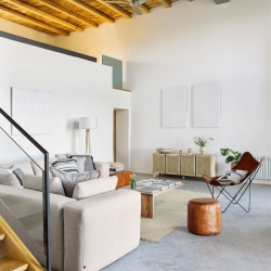 Чехол для подушки Almira 45x45 бежевый, хлопок+лен, бахрома