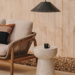 Pada Приставной столик из терраццо белого цвета Ø 40 см