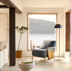 Pada Приставной столик из терраццо белого цвета Ø 40 см