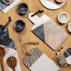 Доска сервировочная Bergman мраморная многоцветная