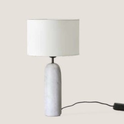 Настольная лампа Shin белый мрамор / абажур 801011/36