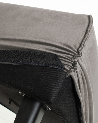 Чехол на банкетку Lydia бархатный серый