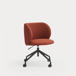 Стул поворотный Mogi на колесиках кирпичный