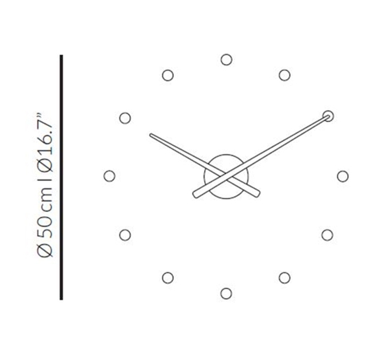 Часы OJ mini Gray. Цвет: серый D=50см