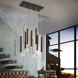 Подвесной светильник Varas 11L черный/золотой