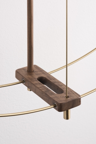 Часы Nomon BARCELONA PREMIUM GOLD  (основание - латунь и орех/стрелки - орех/центр - орех). D=90см, H=103см